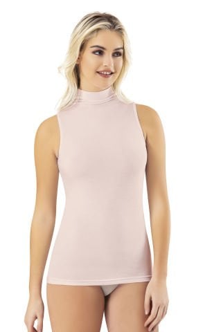 Kota 6614 Modal Bayan Sıfırkol Balıkçı Yaka Atlet PUDRA - 2XL