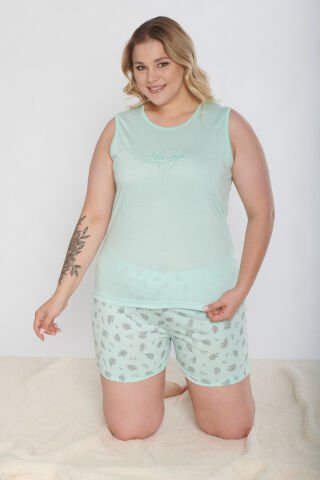 Alperi B760-04 (3XL-4XL-5XL-6XL) Bayan Şortlu Takım 4'lü