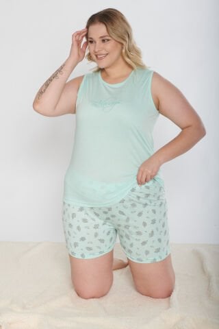 Alperi B760-04 (3XL-4XL-5XL-6XL) Bayan Şortlu Takım 4'lü