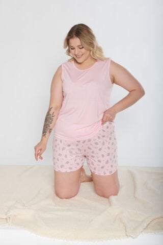 Alperi B760-04 (3XL-4XL-5XL-6XL) Bayan Şortlu Takım 4'lü