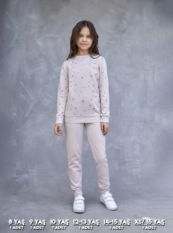 Elsima 3199 Kız Çocuk Uzun Kollu Pijama Takımı 6'lı (8-16YAŞ)