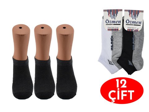 Özmen 45-9 Kaliteli Penye Erkek Patik 12'li