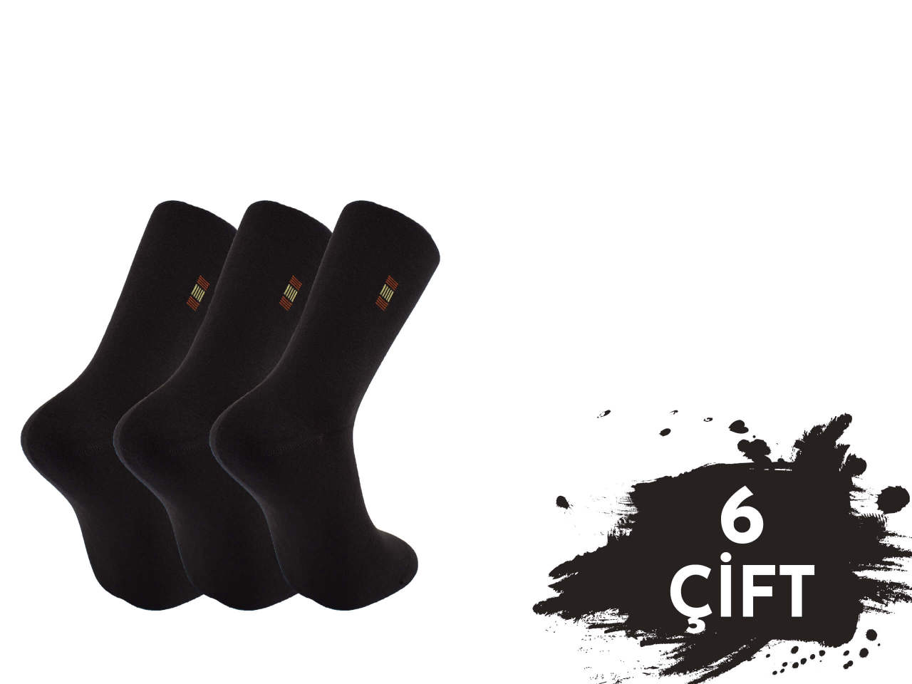 Pola 1241 Dört Mevsim Likralı Erkek Modal Çorap 6'lı