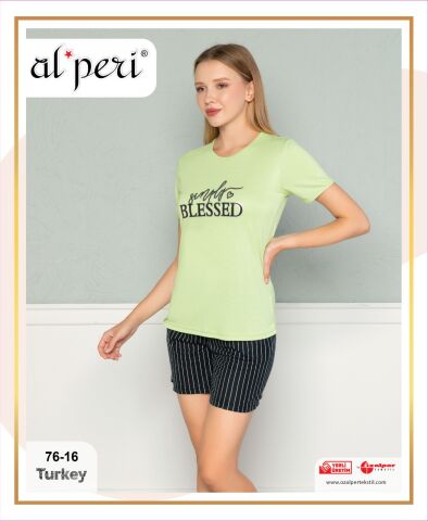 Alperi 76-16 (M-L-XL-XXL) Bayan Şortlu Takım 4'lü