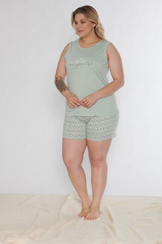 Alperi B760-05 (3XL-4XL-5XL-6XL) Bayan Şortlu Takım 4'lü