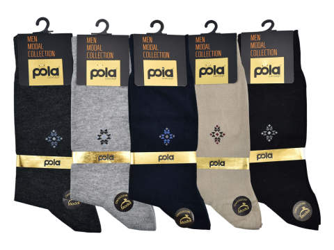 Pola 1624 Parfümlü Yazlık Dikişsiz Modal Erkek Çorap 12'li