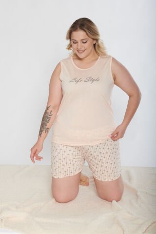 Alperi B760-06 (3XL-4XL-5XL-6XL) Bayan Şortlu Takım 4'lü