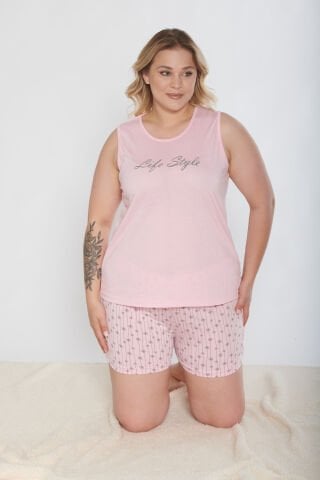 Alperi B760-06 (3XL-4XL-5XL-6XL) Bayan Şortlu Takım 4'lü