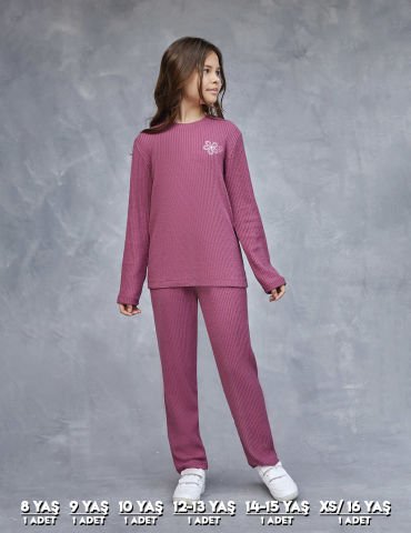 Elsima 3192 Kız Çocuk Uzun Kollu Pijama Takımı 6'lı (8-16YAŞ) VİOLET - SERİ-6-LI