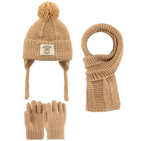 Kitti P-K25160-06 (1-4) Yaş Erkek Çocuk Şapka Atkı Eldiven Takım 6'lı