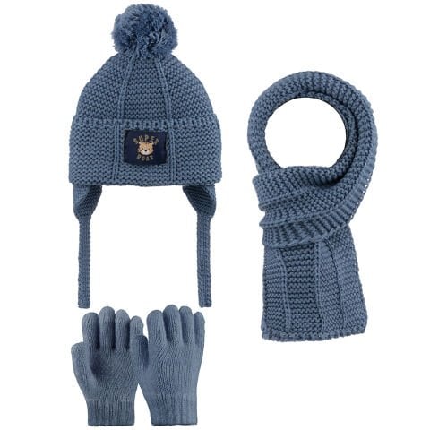 Kitti P-K25160-06 (1-4) Yaş Erkek Çocuk Şapka Atkı Eldiven Takım 6'lı