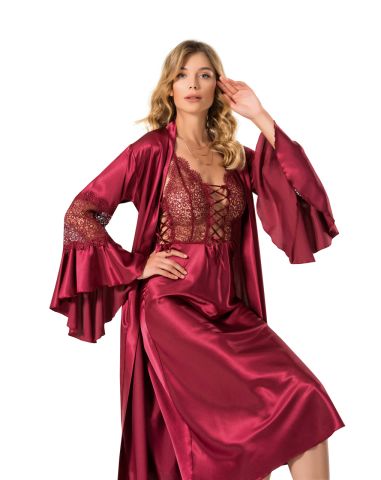 Moongirl 089 Bayan Fantazi Saten Gecelik Takım