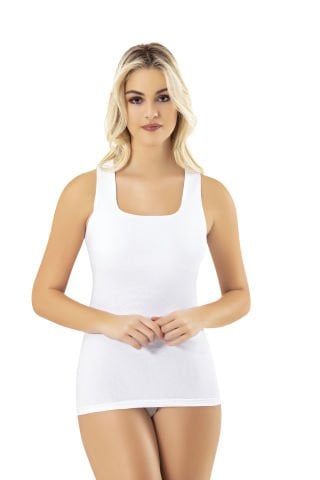 Kota 6014 Kare Yaka Bayan Penye Atlet BEYAZ - M