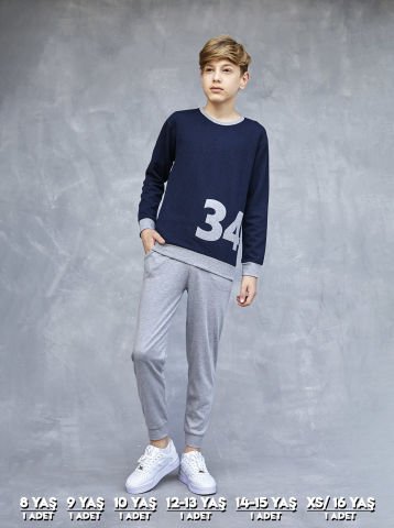 Elsima 3166 Erkek Çocuk Uzun Kollu Pijama Takımı 6'lı (8-16YAŞ) LACİVERT - SERİ-6-LI