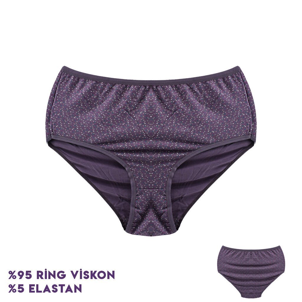 Dondeza 664-3 (XXL) Desenli Viscon Bayan Bikini 12'li
