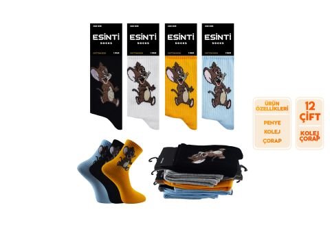 Esinti 110 Bayan Kolej Çorap 12'li