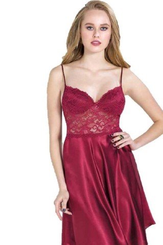 Pierre Cardin 627 Saten Gecelik PUDRA - M
