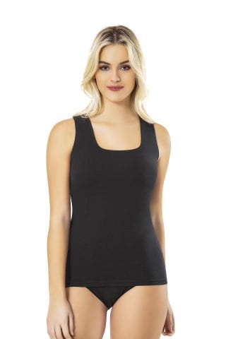 Kota 6014 Kare Yaka Bayan Penye Atlet SİYAH - 2XL