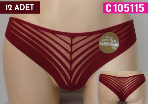 CİNDY BAYAN TRANSPARAN BANT TANGA 12'Lİ