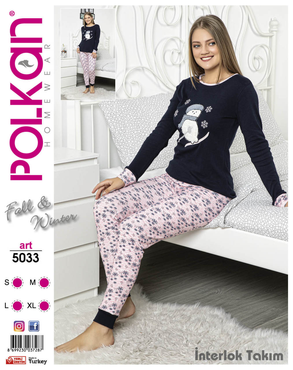 Polkan 5033 İnterlok Bayan Pijama Takımı