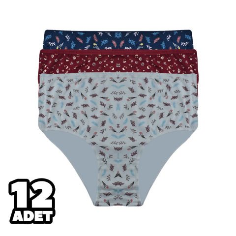 Dondeza 615 3XL Desenli Bayan Bato 12'li