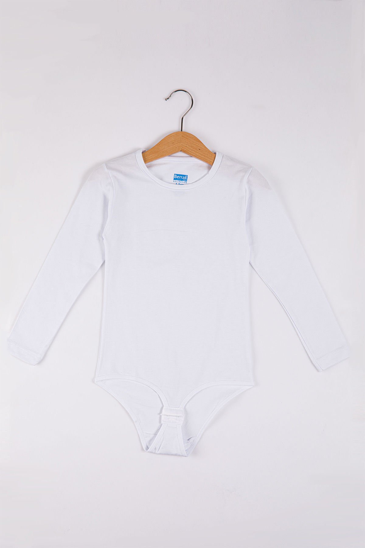 Berrak 2535 Uzun Kollu Kız Çocuk Çıtçıtlı Badi (Kancalı) BEYAZ - 7-8 YAŞ