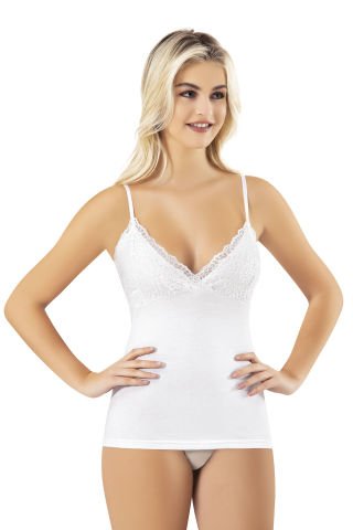 Kota 6470 Modeli Bayan İp Askılı Atlet BEYAZ - L