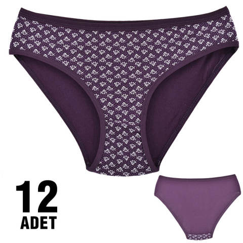 Dondeza 101-48 Desenli Bayan Bikini 12'li