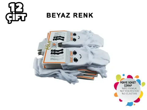 XGRİ POLO B-89 (36-40) Halay Çeken Bayan Soket Çorap 12'li