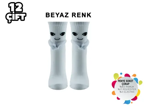XGRİ POLO B-89 (36-40) Halay Çeken Bayan Soket Çorap 12'li
