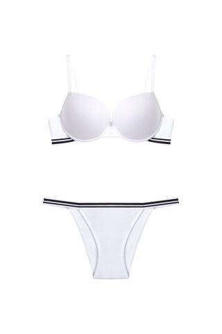 Cansoy 696 B Cup (75-80-85-90) Spor Model Bambu Balenli Destekli Sütyen Takım 6'lı SERİ-6-LI - BEYAZ