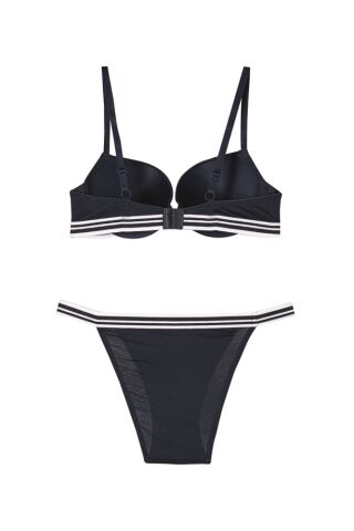 Cansoy 696 B Cup (75-80-85-90) Spor Model Bambu Balenli Destekli Sütyen Takım 6'lı SERİ-6-LI - LACİVERT