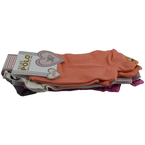 XGRİ POLO B-8 (35-40) Nakışlı Bayan Penye Patik Çorap 12'li