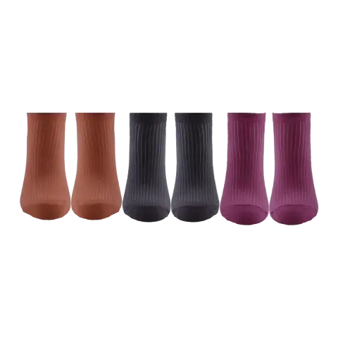 XGRİ POLO B-8 (35-40) Nakışlı Bayan Penye Patik Çorap 12'li