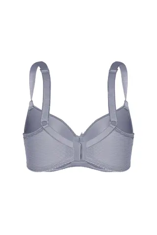 Aysemin 5295 C Cup (85-90-95-100-105) Balenli Desteksiz Bayan Sütyen 6'lı GRİ - SERİLİ