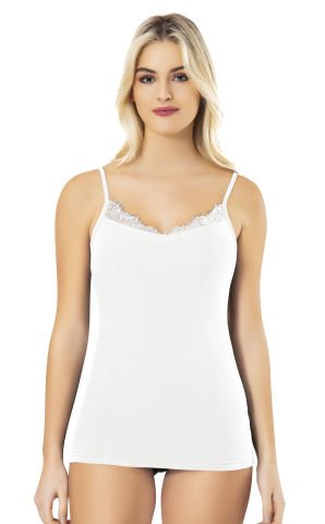 Kota 6472 Modeli Bayan İp Askılı Atlet BEYAZ - 2XL