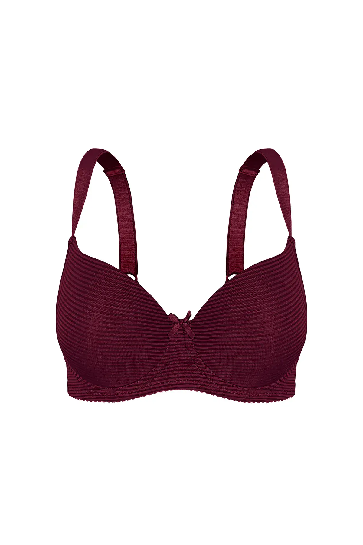 Aysemin 5295 C Cup (85-90-95-100-105) Balenli Desteksiz Bayan Sütyen 6'lı BORDO - SERİLİ