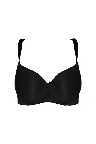 Aysemin 5295 C Cup (85-90-95-100-105) Balenli Desteksiz Bayan Sütyen 6'lı SİYAH - SERİLİ