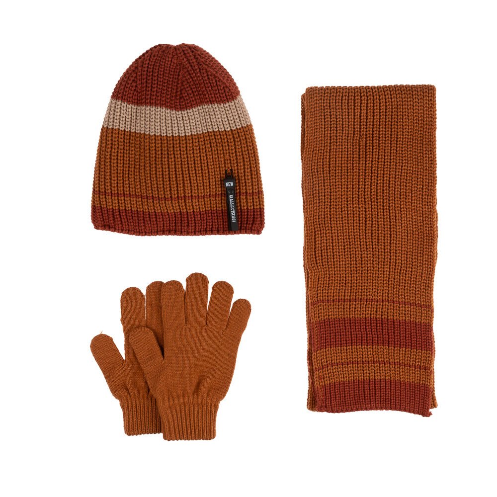 Kitti P-K24180-11 (9-15) Yaş Erkek Çocuk Şapka Atkı Eldiven Takım 6'lı