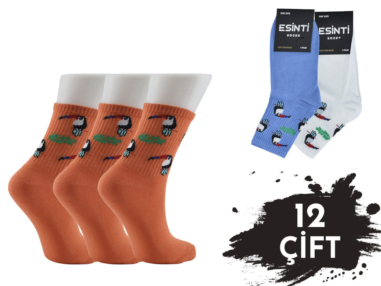 Esinti Bayan Kolej Çorap 12'li