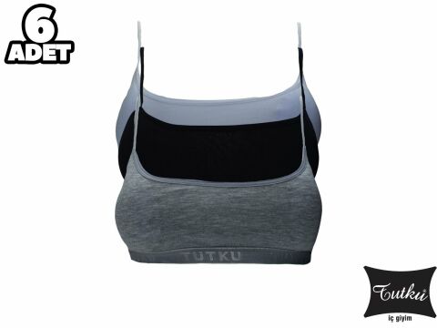 Tutku 0847 Kız Çocuk Pedli Alıştırma Sütyen 6'lı