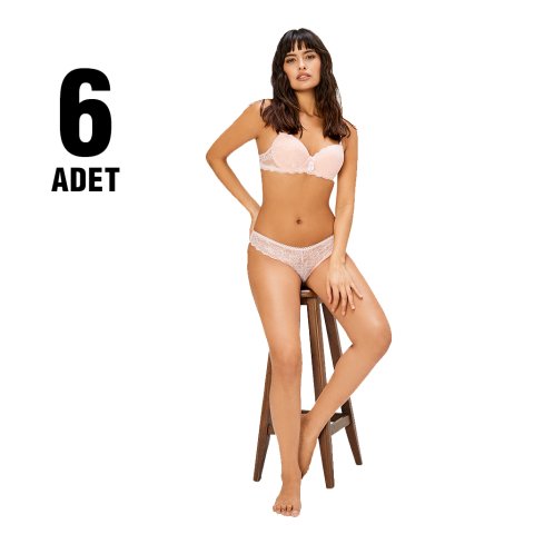 Cansoy 153 Dolgulu Dantelli Bayan Sütyen Takım 6'lı