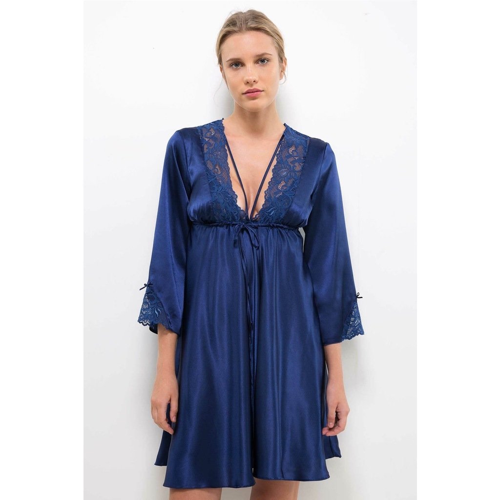 Pierre Cardin 4170 Saten Sabahlık Gecelik Takımı