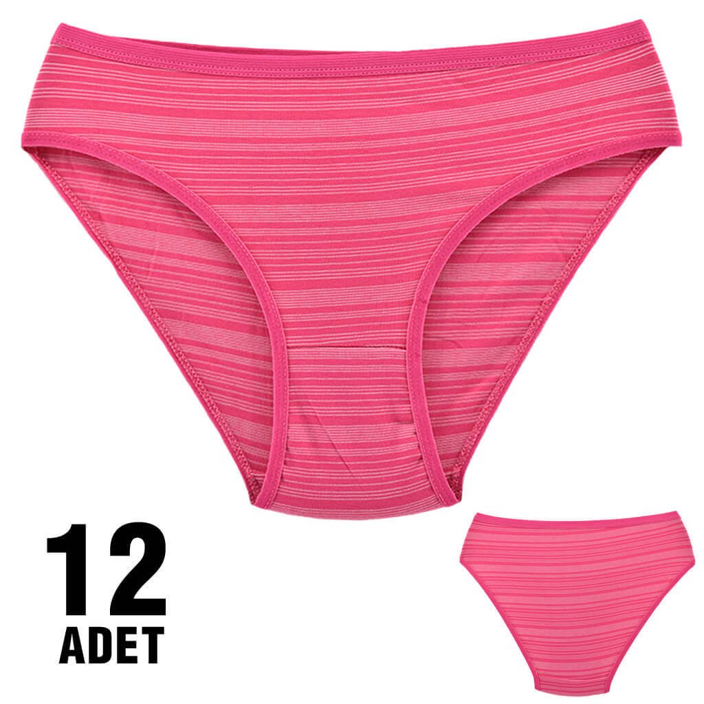 Dondeza 101-32 Desenli Bayan Bikini 12'li