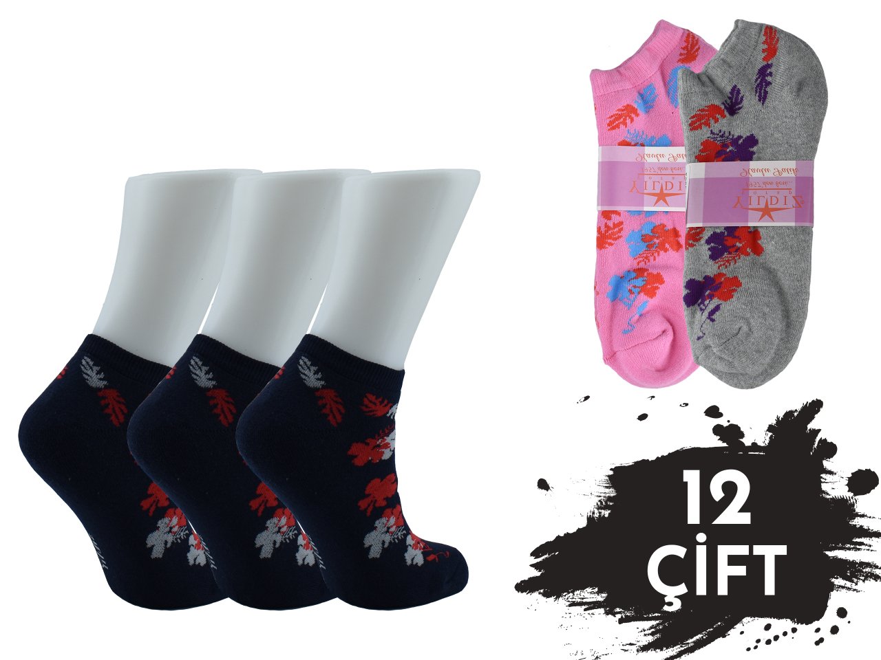 Yıldız 3867 Bayan Havlu Patik 12'li