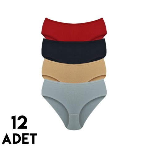 İntimo 2702 (L-XL) Raporlu Biyeli Bayan Külot 12'li