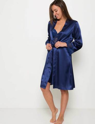 Pierre Cardin 4265 Saten Sabahlık Gecelik Takımı