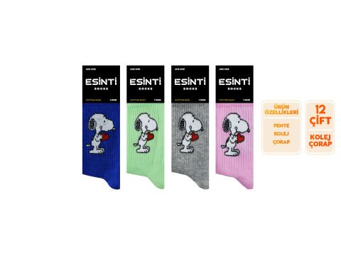 Esinti 103 Bayan Kolej Çorap 12'li