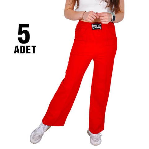 Gipaş 1053 Everlast Salaş İspanyol Paça Kompak Bayan Eşofman Alt 5'li Seri