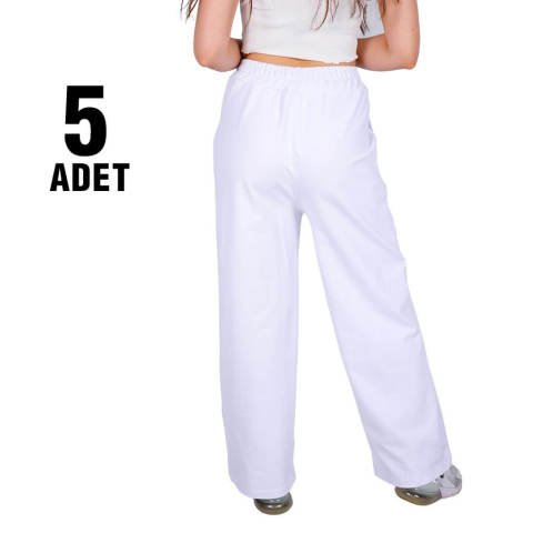 Gipaş 1053 Everlast Salaş İspanyol Paça Kompak Bayan Eşofman Alt 5'li Seri